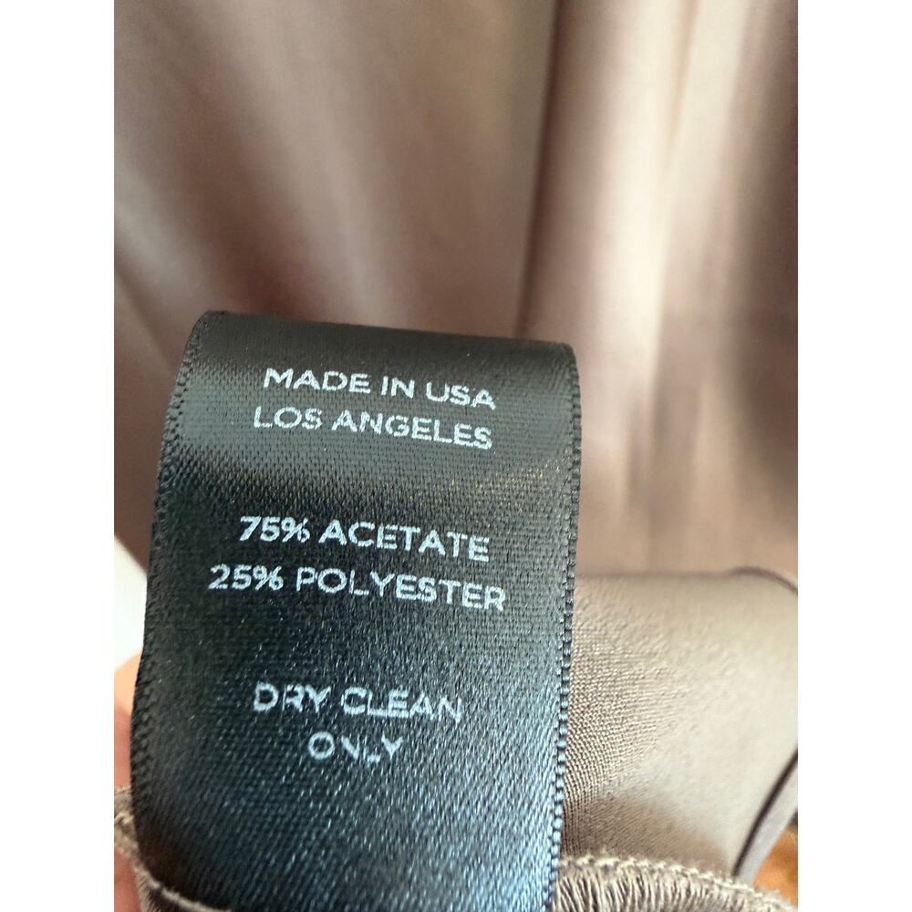 NWT LESET Barb Bias Maxi Skirt Taupe Size M Satin Acetate Made in USA - Picture 6 of 6